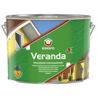 Водорозріджувана масляна фарба Eskaro Veranda для фарбування зовнішніх дерев'яних поверхонь біла