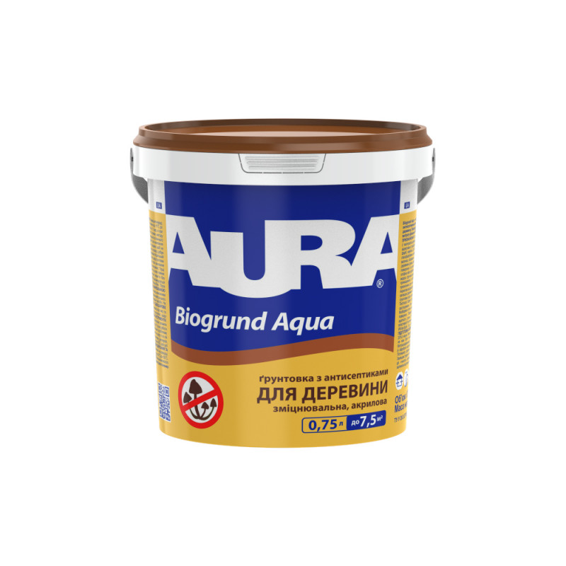 Грунтовка для древесины Aura Biogrund Aqua не создает пленку бесцветный 0.75 л