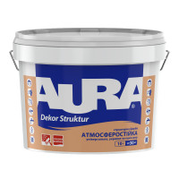 Структурная краска AURA Dekor Struktur для фасадов и интерьеров белая