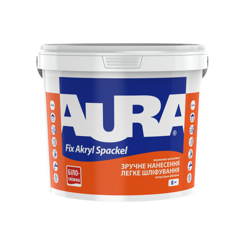 Інтер’єрна акрилова фінішна шпаклівка Aura Fix Akryl Spaсkel 4 кг