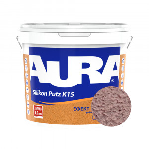 Штукатурка силиконовая барашек Aura Dekor Silikon Putz 1.5 мм цвет 01E 25 кг