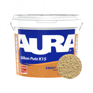 Штукатурка силиконовая барашек Aura Dekor Silikon Putz 1.5 мм цвет 03D 25 кг