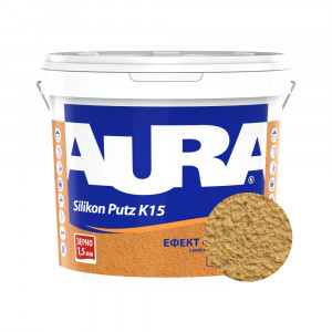 Штукатурка силиконовая барашек Aura Dekor Silikon Putz 1.5 мм цвет 04C 25 кг