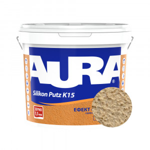 Штукатурка силиконовая барашек Aura Dekor Silikon Putz 1.5 мм цвет 07F 25 кг