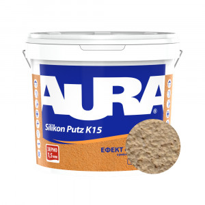 Штукатурка силиконовая барашек Aura Dekor Silikon Putz 1.5 мм цвет 08E 25 кг