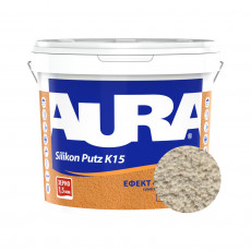Штукатурка силиконовая барашек Aura Dekor Silikon Putz 1.5 мм цвет 09F 25 кг