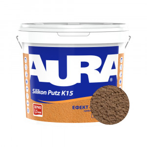 Штукатурка силиконовая барашек Aura Dekor Silikon Putz 1.5 мм цвет 10C 25 кг