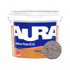 Штукатурка силиконовая барашек Aura Dekor Silikon Putz 1.5 мм цвет 15E 25 кг