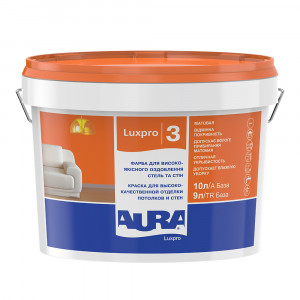 Фарба акрилатна AURA Luxpro 3 для стін та стель біла матова