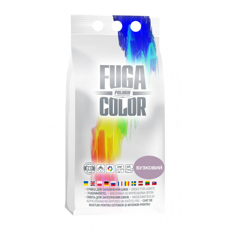 Затирка для швов Polimin Fuga Color CG1 2 kg, lilac (сиреневый)