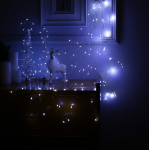 Новогодняя светодиодная гирлянда Конский хвост 20 линий 3 м 600 LED цвет холодный белый без режимов