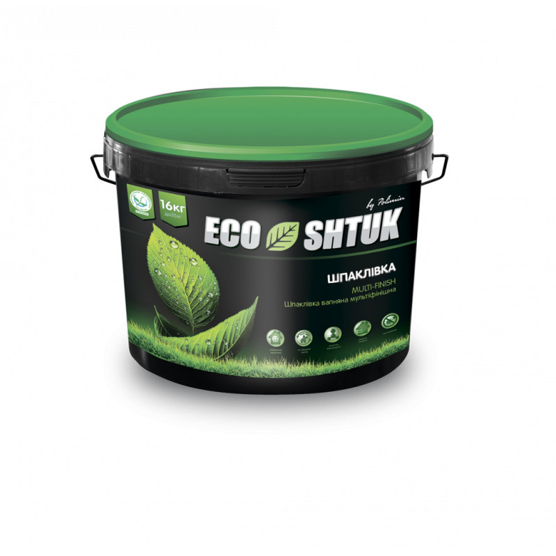Шпаклівка Polimin EcoShtuk Fat Lime Putty мультифініш 16 кг