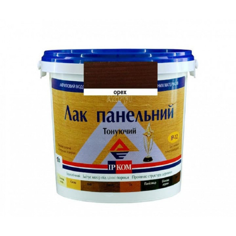 Лак тонуючий ИР-12 IPKOM полумат горіх 1 л 