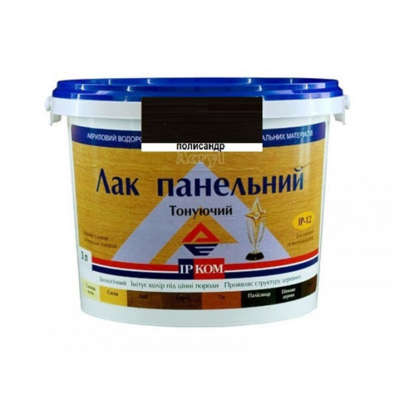 Лак тонуючий ИР-12 IPKOM полумат полісандр 3 л