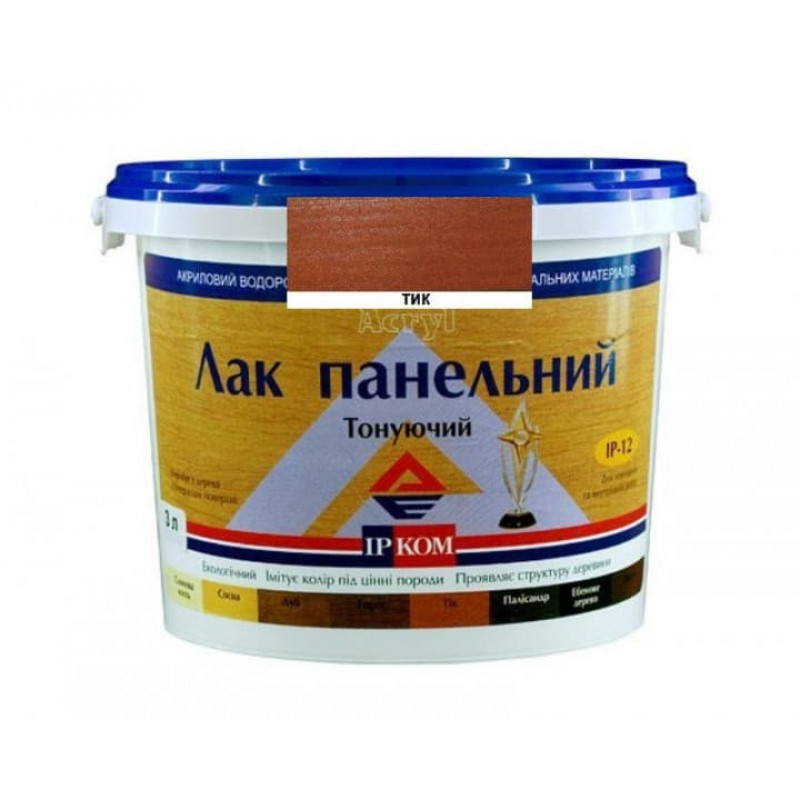 Лак тонуючий ИР-12 IPKOM полумат тік 3 л