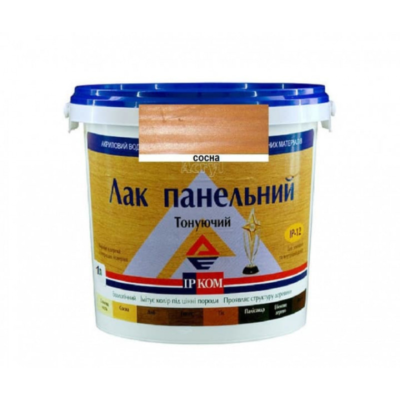 Лак тонуючий ИР-12 IPKOM полумат сосна 1 л 