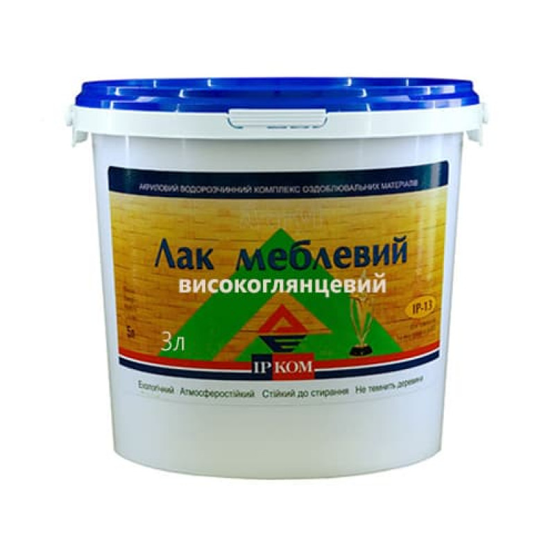 Лак Ірком ІР-13 меблевий вискоглянсовий 3 л
