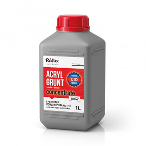 Грунтовка акриловая концентрированная Rolax Acryl Grunt Concentrate 1:10 1 л