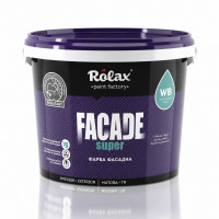 Краска фасадная акриловая Rolax Facade Super база TR бесцветная матовая