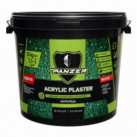 Штукатурка декоративная акриловая барашек PANZER Acrylic Plaster 1.5 мм база А белая 25 кг