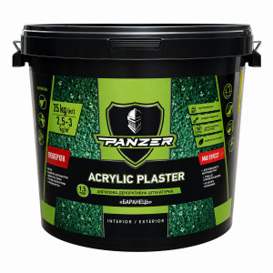 Штукатурка декоративная акриловая барашек PANZER Acrylic Plaster 1.5 мм база А белая 25 кг