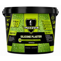 Штукатурка декоративная силиконовая барашек PANZER Silicone Plaster 1.5 мм база А белая 25 кг