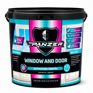 Эмаль акриловая для окон и дверей PANZER Window and Door белая глянцевая