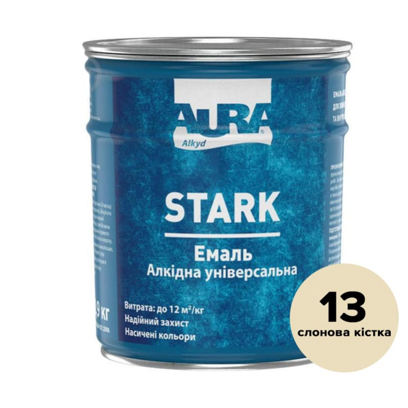 Эмаль Aura® Stark алкидная универсальная №13 слоновая кость глянец 2.8 кг