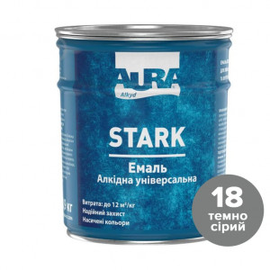 Емаль Aura® Stark алкідна універсальна №18 темно-сірий глянець