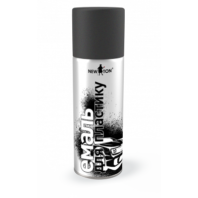 Емаль аерозольна NEW TON для пластику структурна чорна мат 400 мл