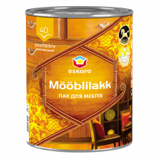 Лак для мебели Eskaro Moobilakk 40 полуглянцевый Бесцветный