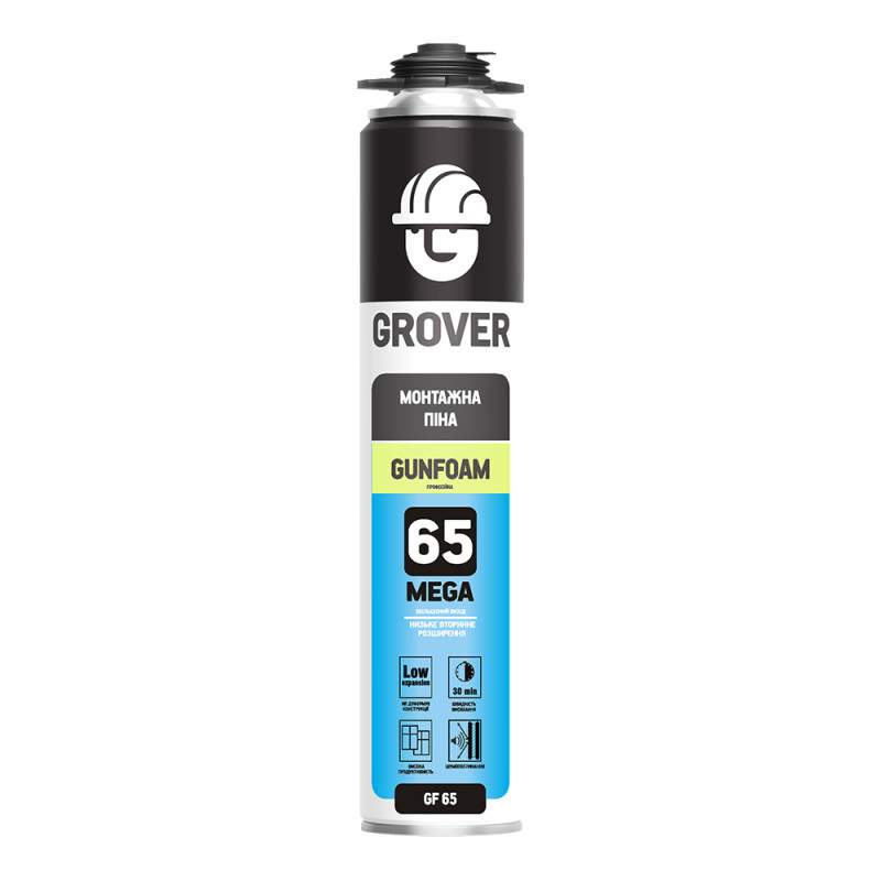 Пена монтажная GROVER GF65 профессиональная 840 мл Пена монтажная GROVER GF65 профессиональная 840 мл