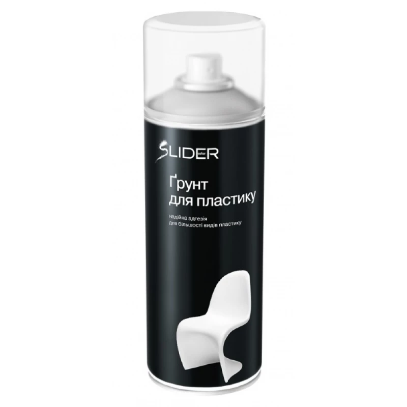 Грунтовка аэрозольная SLIDER для пластика прозрачная мат 400 мл