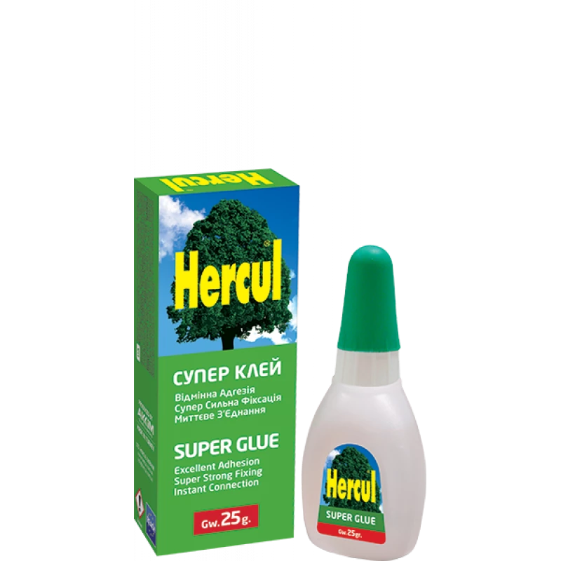 Супер-клей Hercul SUPER GLUE цианоакрилатный 25 г