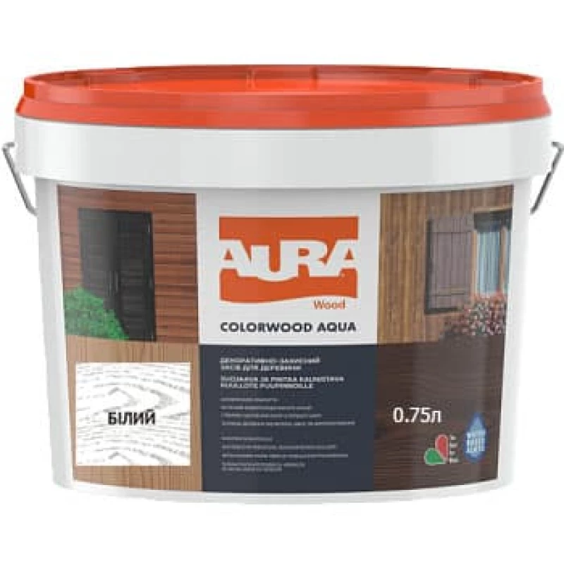 Лазурь Aura ColorWood Aqua полумат белый 0.75 л