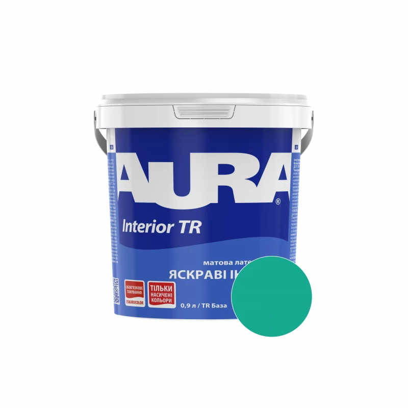 Фарба інтер'єрна Aura Interior TR RAL 180 60 50 (смарагдовий) матова 0,9 л (1,13 кг)