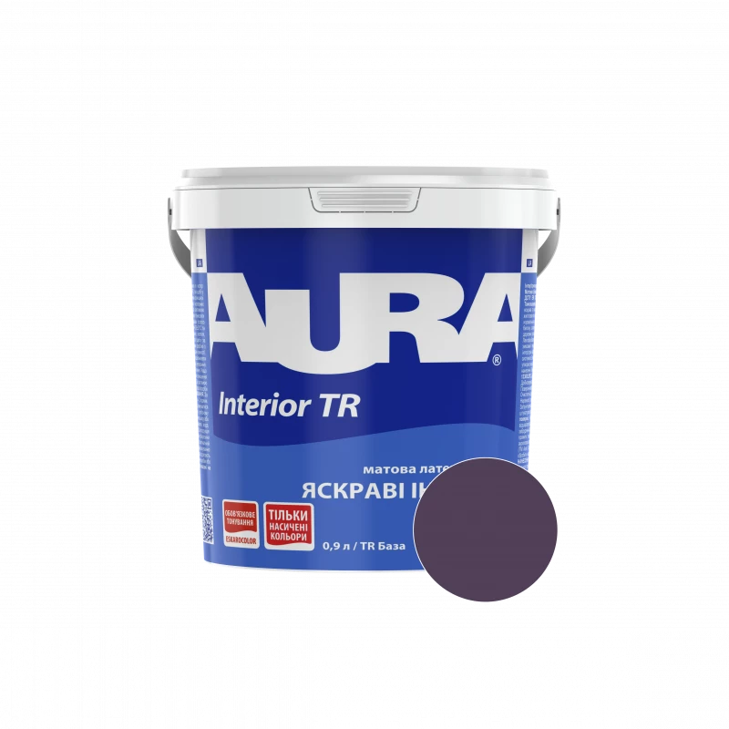 Фарба інтер'єрна Aura Interior TR RAL 320 20 25 (темно-фіолетовий) матова 0,9 л (1,13 кг)