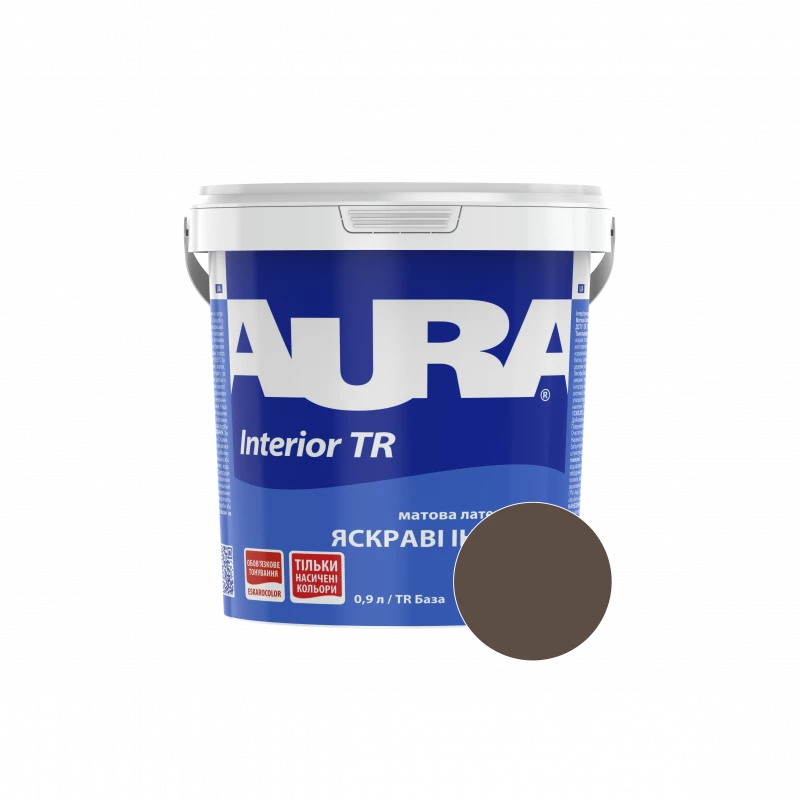 Фарба інтер'єрна Aura Interior TR RAL 8028 (темний бежево-сірий) матова 0,9 л (1,13 кг)