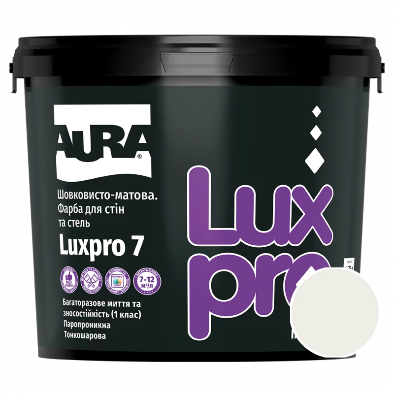 Фарба інтер'єрна Aura Luxpro 7 RAL 9010 (чисто білий) шовковисто-матова 4,75 л