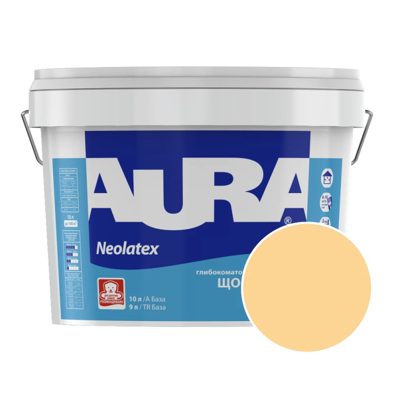 Фарба інтер'єрна латексна Aura Neolatex NCS 0030-Y20R (світло-лимонний 2) глибокоматова 10 л