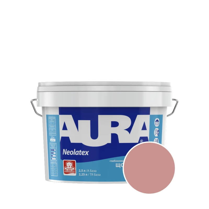 Фарба інтер'єрна латексна Aura Neolatex NCS 2030-Y90R (теплий хакі-бежевий) глибокоматова 2.5 л
