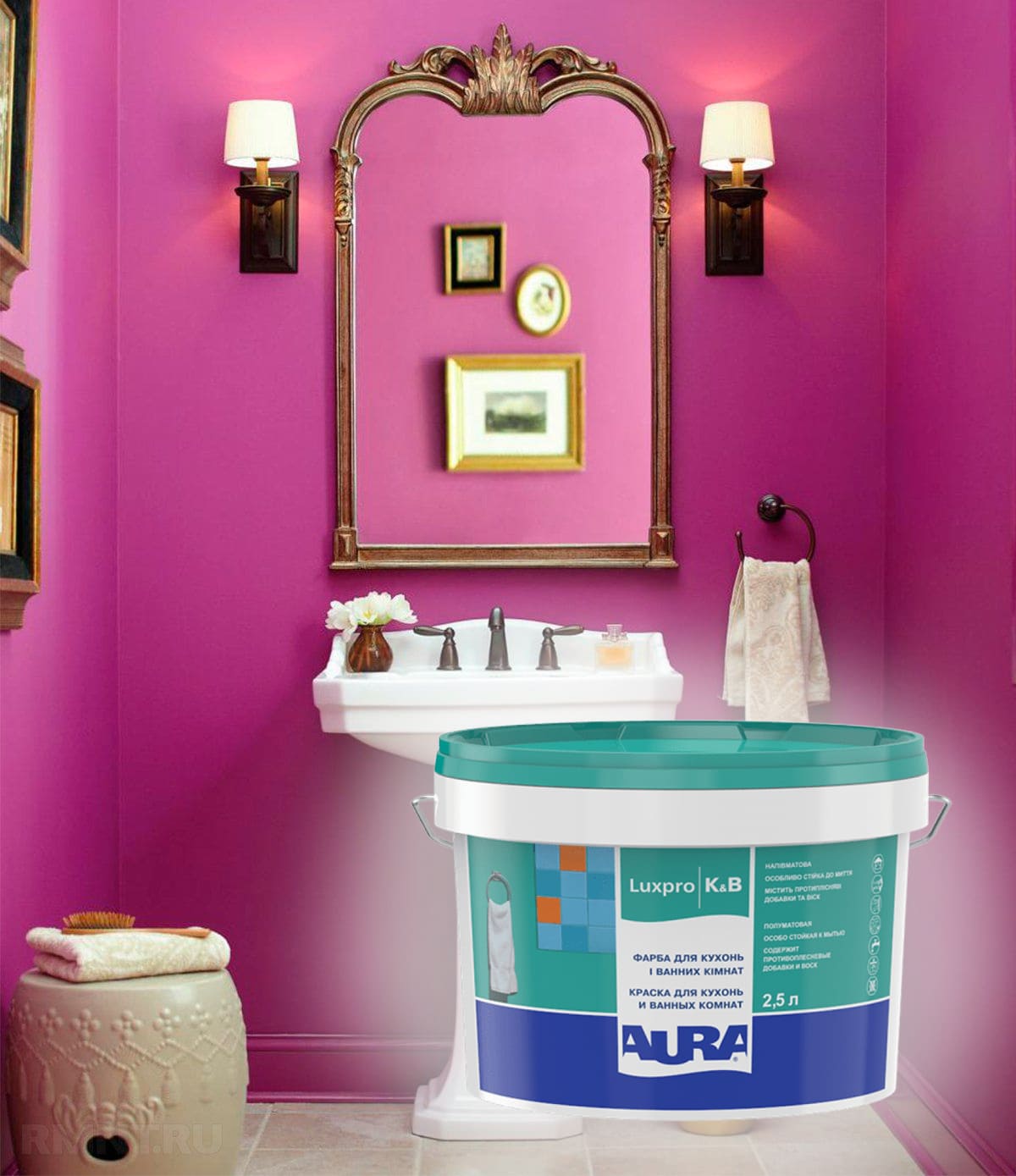 краска для ванных комнат Aura Luxpro K&B